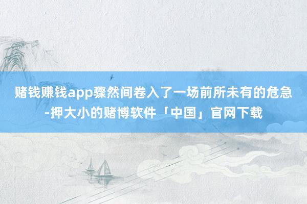 赌钱赚钱app骤然间卷入了一场前所未有的危急-押大小的赌博软件「中国」官网下载