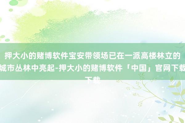 押大小的赌博软件宝安带领场已在一派高楼林立的城市丛林中亮起-押大小的赌博软件「中国」官网下载