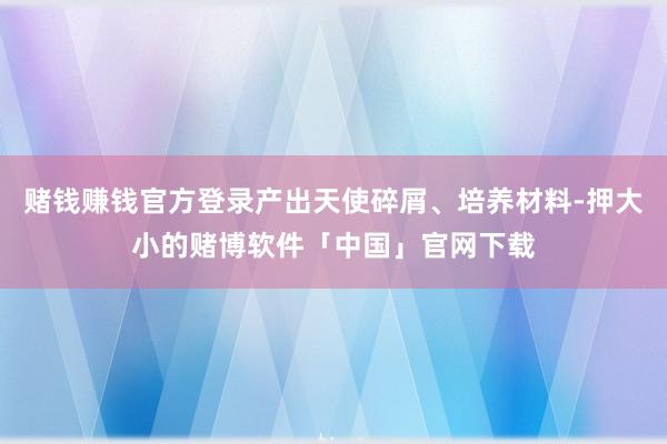 赌钱赚钱官方登录产出天使碎屑、培养材料-押大小的赌博软件「中国」官网下载