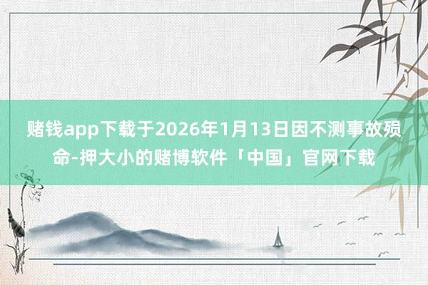 赌钱app下载于2026年1月13日因不测事故殒命-押大小的赌博软件「中国」官网下载