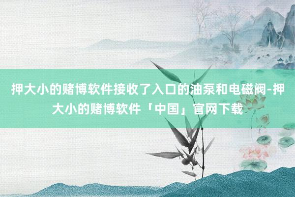 押大小的赌博软件接收了入口的油泵和电磁阀-押大小的赌博软件「中国」官网下载