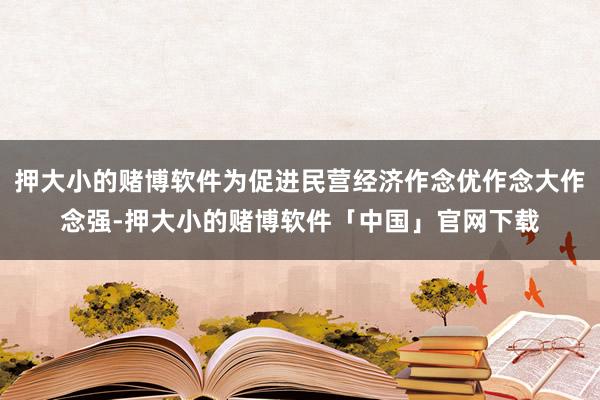 押大小的赌博软件为促进民营经济作念优作念大作念强-押大小的赌博软件「中国」官网下载