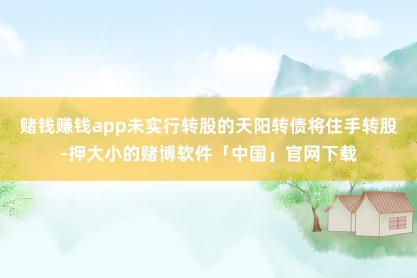 赌钱赚钱app未实行转股的天阳转债将住手转股-押大小的赌博软件「中国」官网下载
